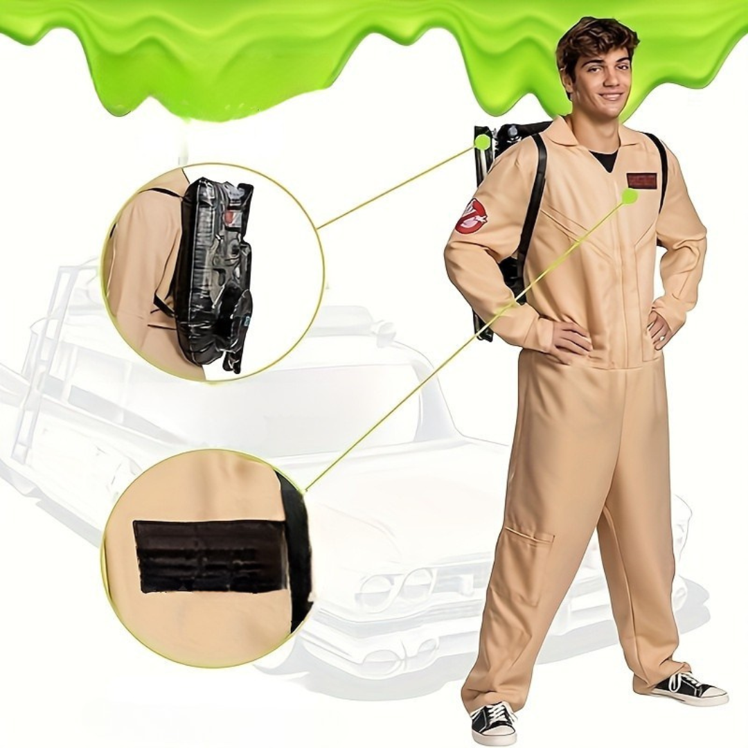 Men’s Zip-Up Utility Jumpsuit | Long Sleeve Halloween Costume