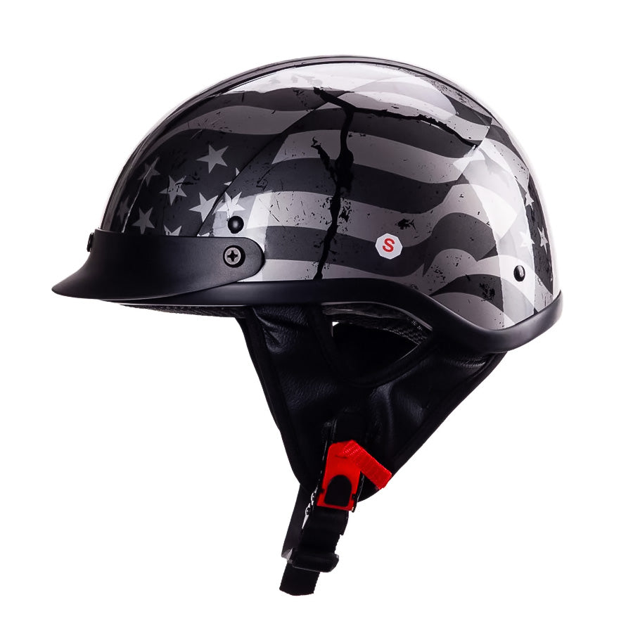 Men’s Motorcycle Helmet DOT Approved Lightweight UV Protection ABS Shell