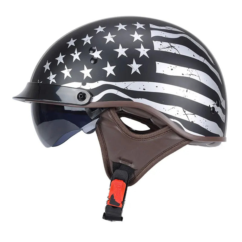 Men’s Motorcycle Helmet DOT Approved Lightweight UV Protection ABS Shell