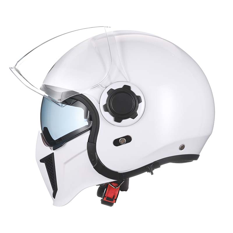 Men’s Motorcycle Helmet Double Lens Vintage Modular ABS