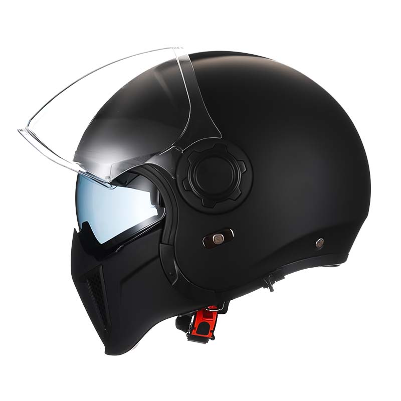 Men’s Motorcycle Helmet Double Lens Vintage Modular ABS