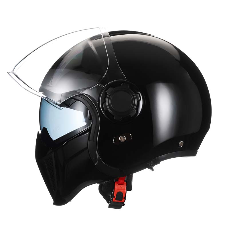 Men’s Motorcycle Helmet Double Lens Vintage Modular ABS