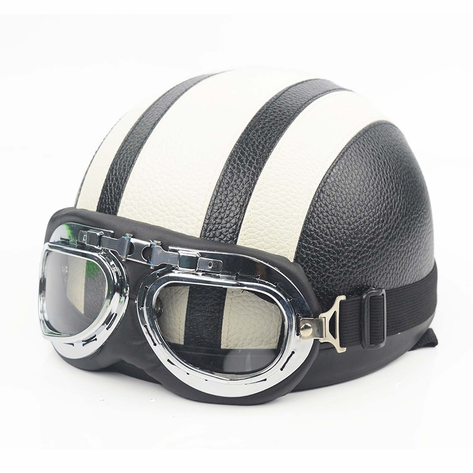 Men’s Motorcycle Helmet Retro Half Design Glossy Finish