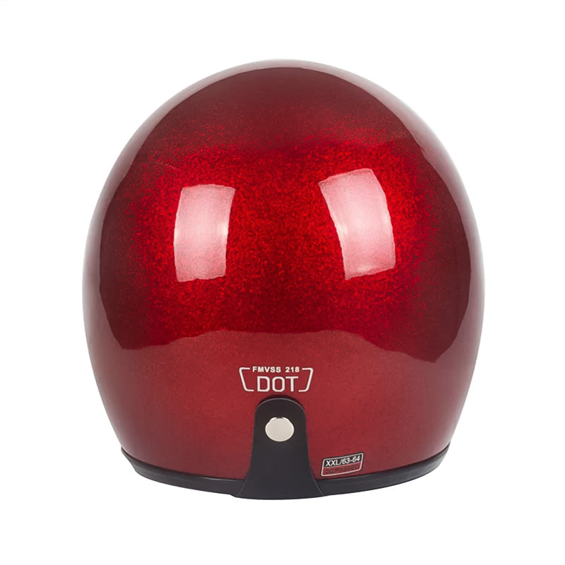 Men’s Open Face Helmet Lightweight DOT Certified Fiberglass