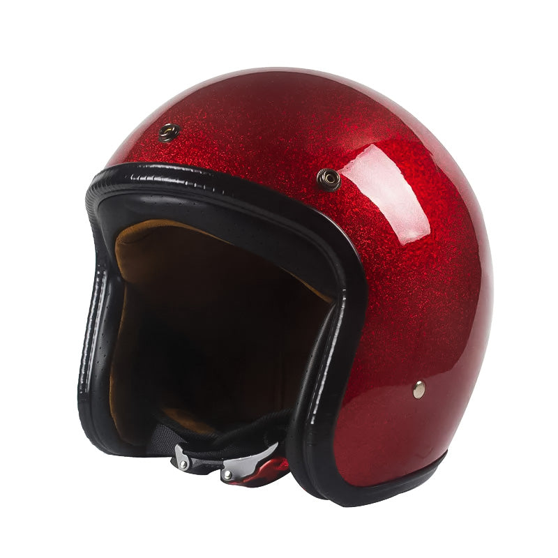 Men’s Open Face Helmet Lightweight DOT Certified Fiberglass