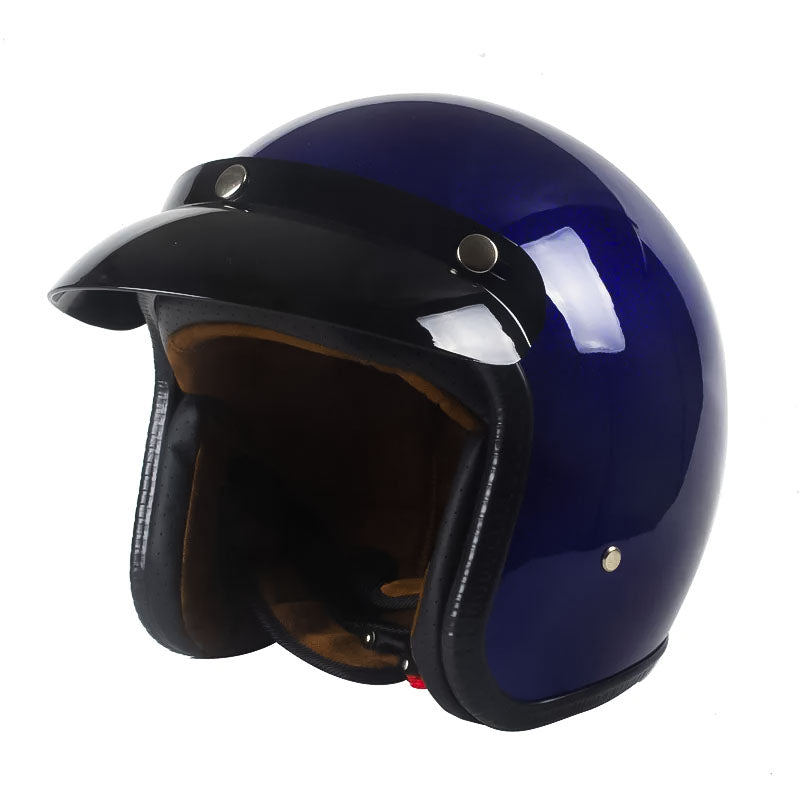Men’s Open Face Helmet Lightweight DOT Certified Fiberglass