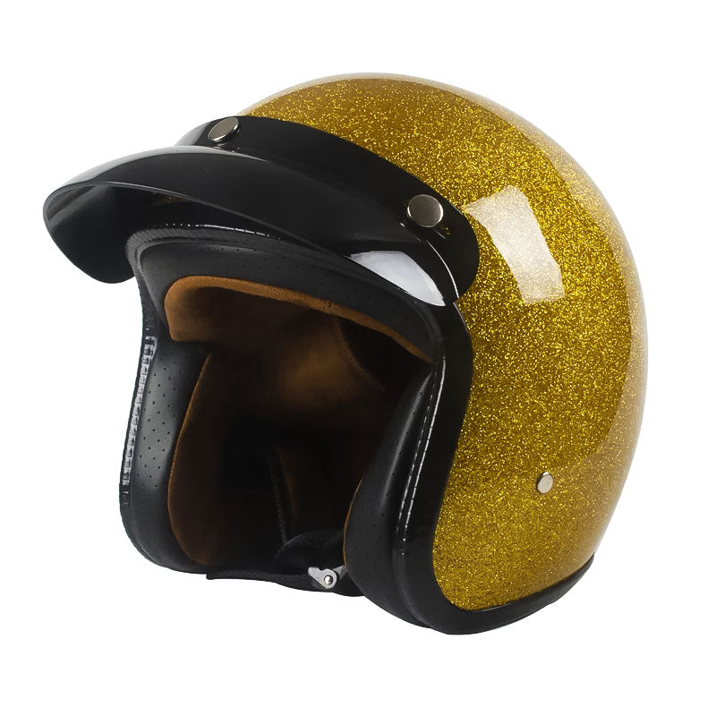 Men’s Open Face Helmet Lightweight DOT Certified Fiberglass