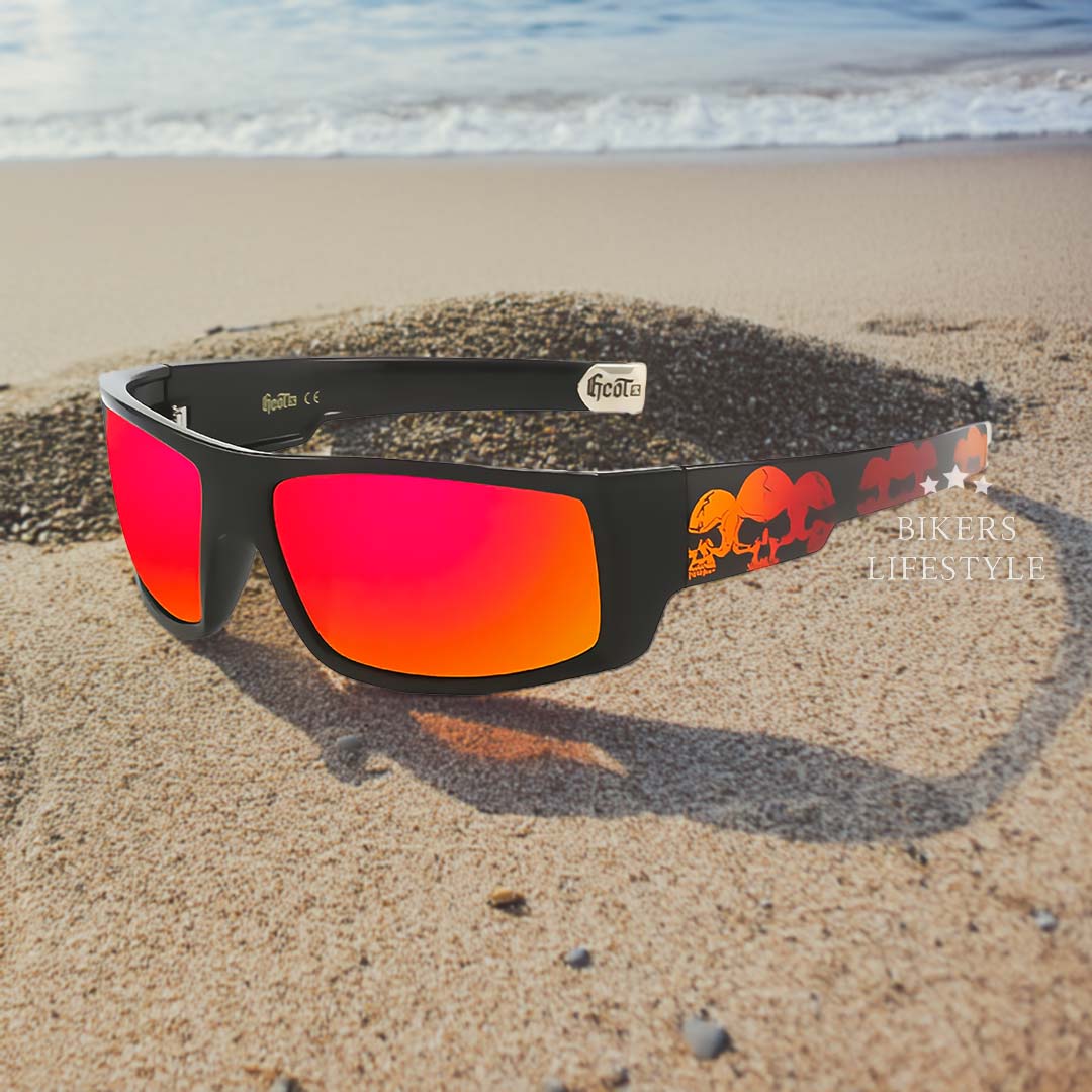 Men’s Polarized Sunglasses Bold Skull Design UV Protection Lightweight Durable
