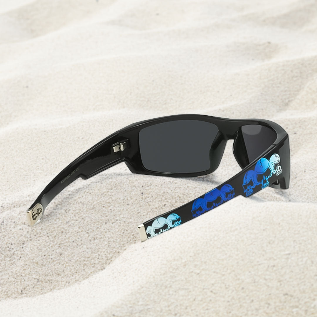 Men’s Polarized Sunglasses Bold Skull Design UV Protection Lightweight Durable