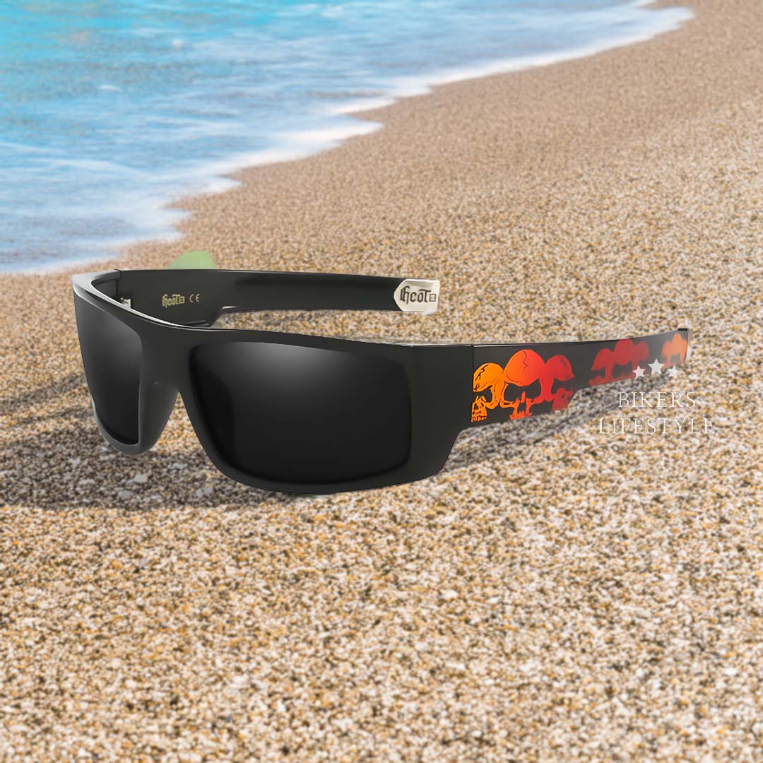 Men’s Polarized Sunglasses Bold Skull Design UV Protection Lightweight Durable