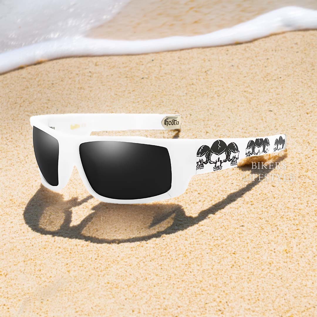 Men’s Polarized Sunglasses Bold Skull Design UV Protection Lightweight Durable