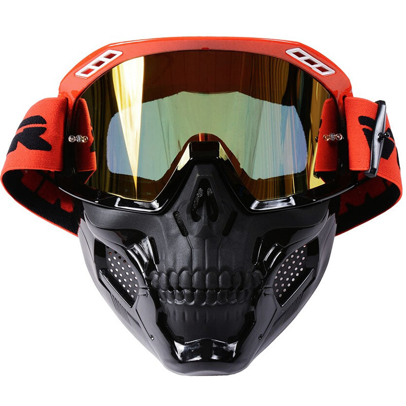 Men’s Skull Motorcycle Mask Protective Gear with Adjustable Fit