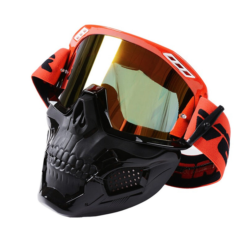Men’s Skull Motorcycle Mask Protective Gear with Adjustable Fit