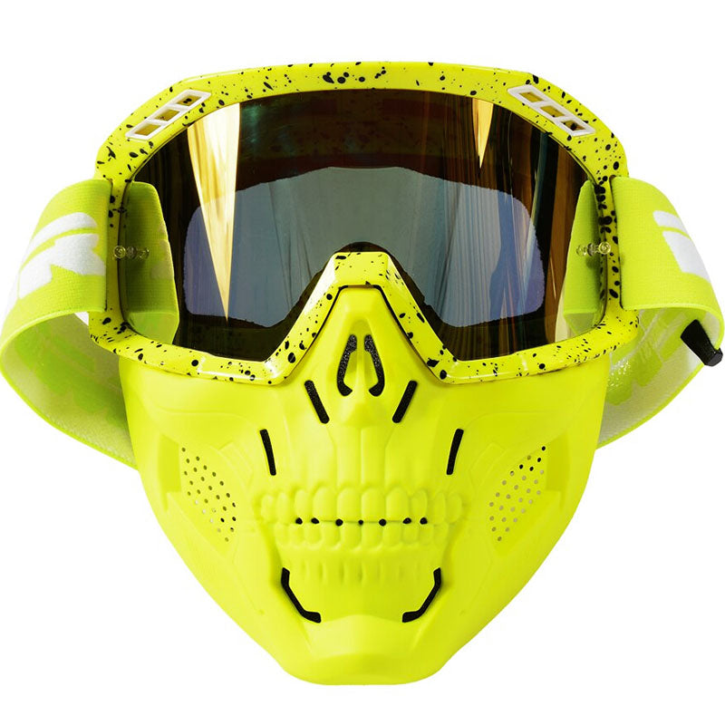 Men’s Skull Motorcycle Mask Protective Gear with Adjustable Fit