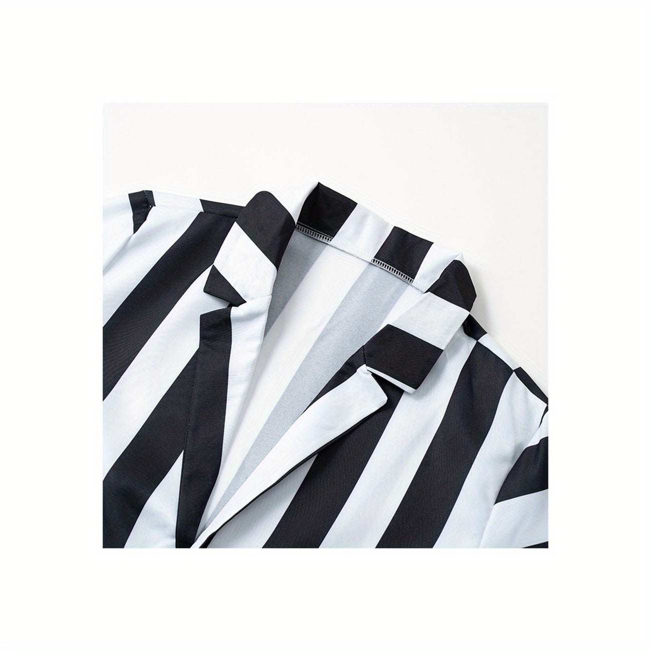Men’s Halloween Striped Suit | 3-Piece Costume Set with Long Sleeve Jacket