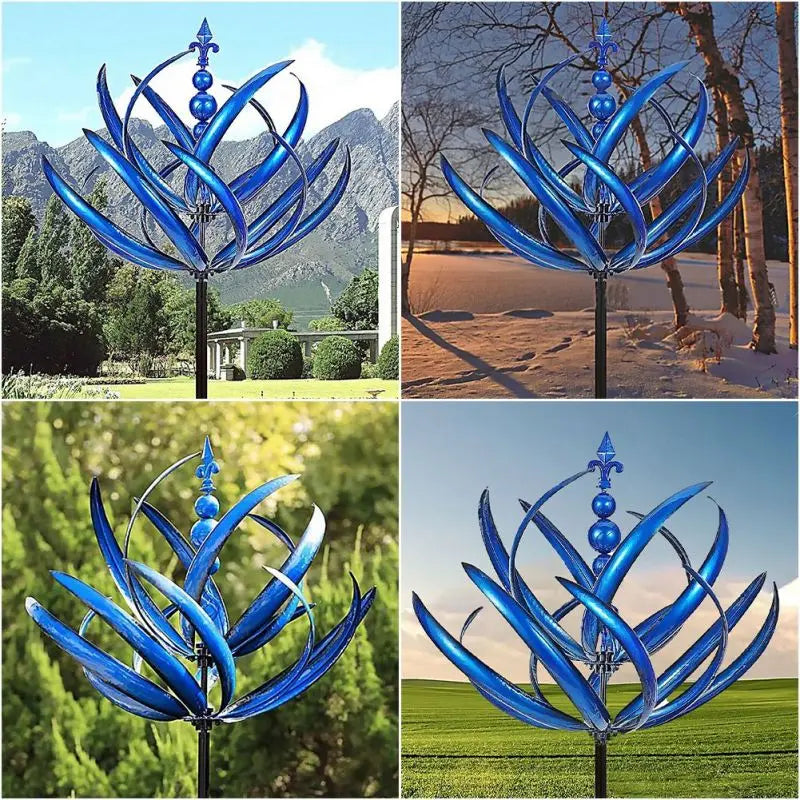 BreezeTwist – Artistic Metal Wind Sculpture for Stylish Garden Accents