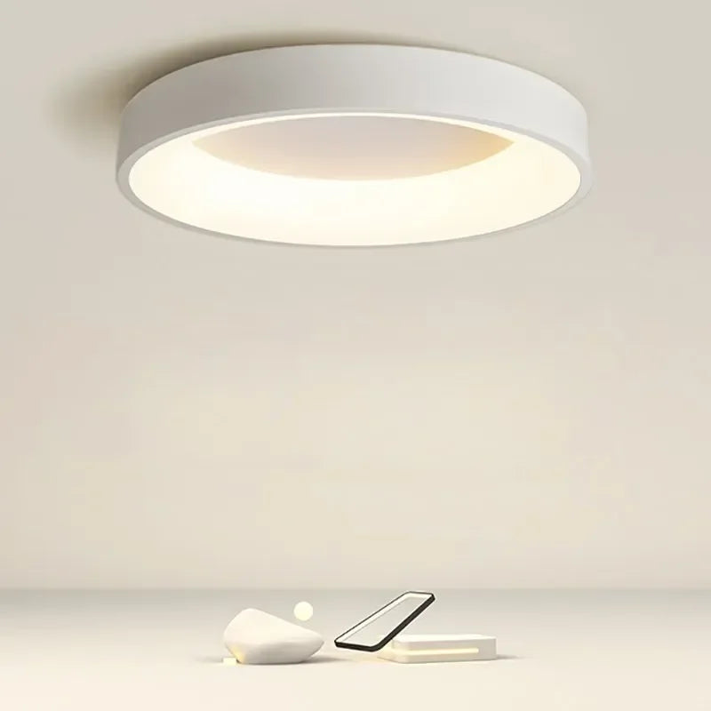 ScandiGlow Flush Mount – Minimalist LED Ceiling Light with Scandinavian Design for Soft Illumination, a 30cm Diameter Ceiling Light Fixture.