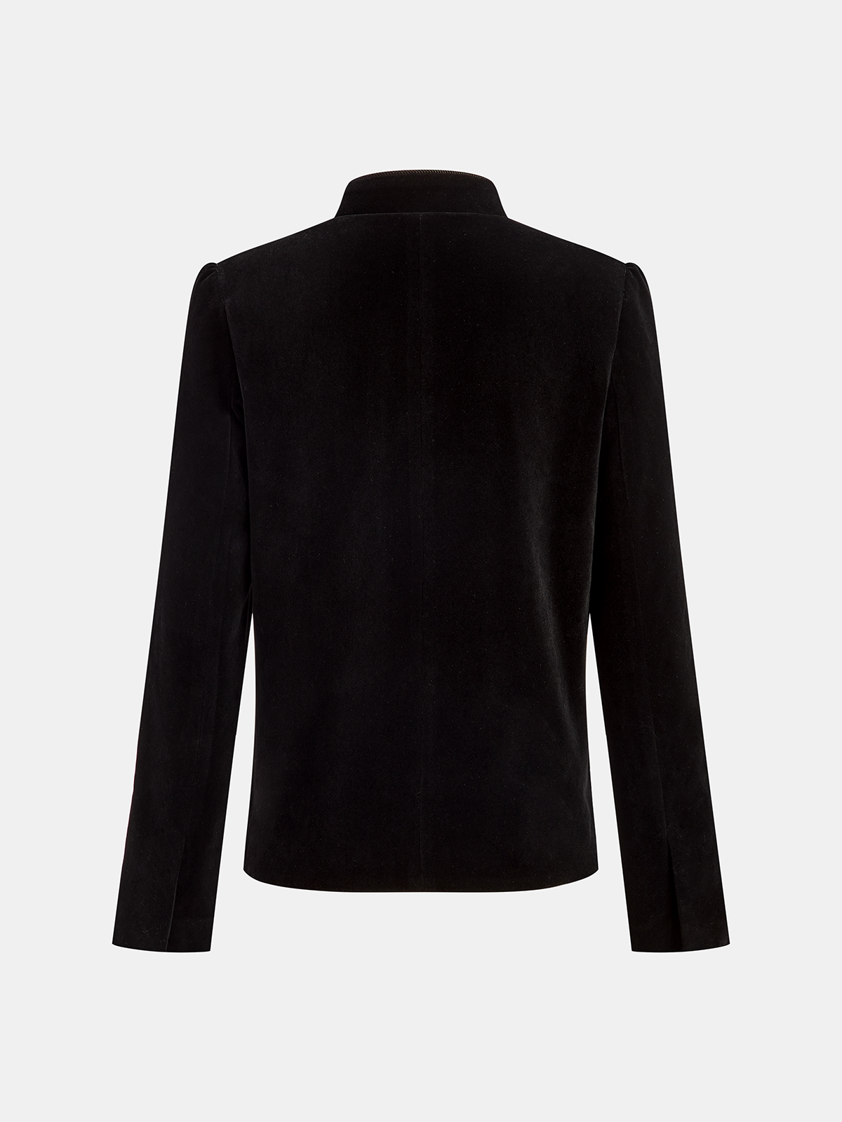 Miracle | Polished Velvet Stand Collar Blazer