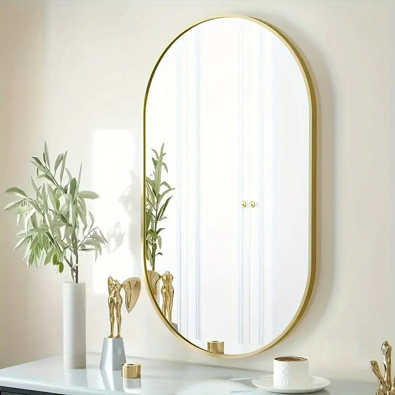 AuraOval Mirror – The Elegant Oval Reflection from MirrorLuxe, designed to bring a sophisticated and timeless look to any space.