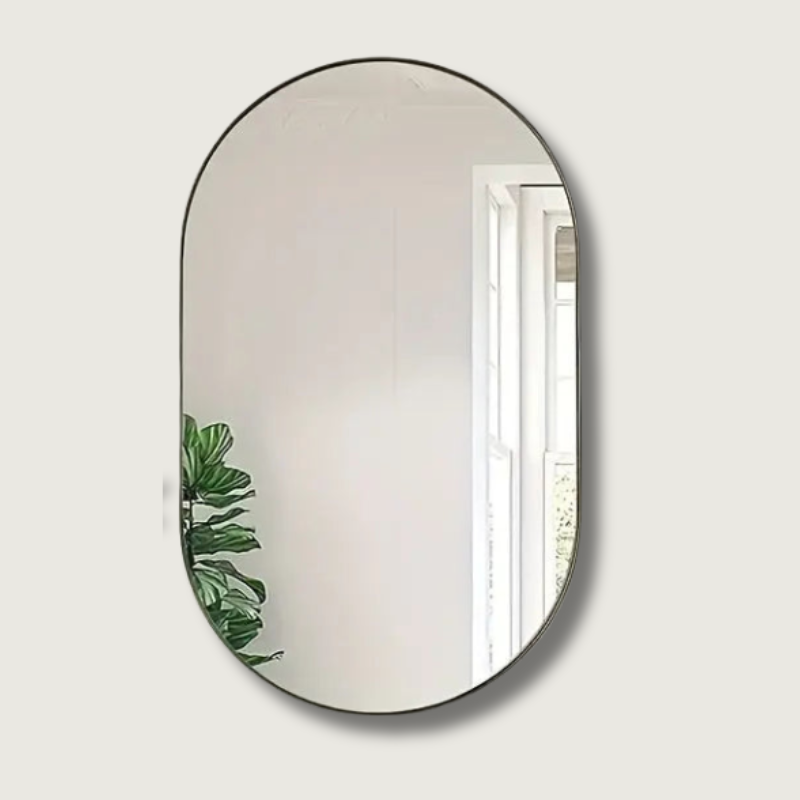 AuraOval Mirror – The Elegant Oval Reflection from MirrorLuxe, designed to bring a sophisticated and timeless look to any space.