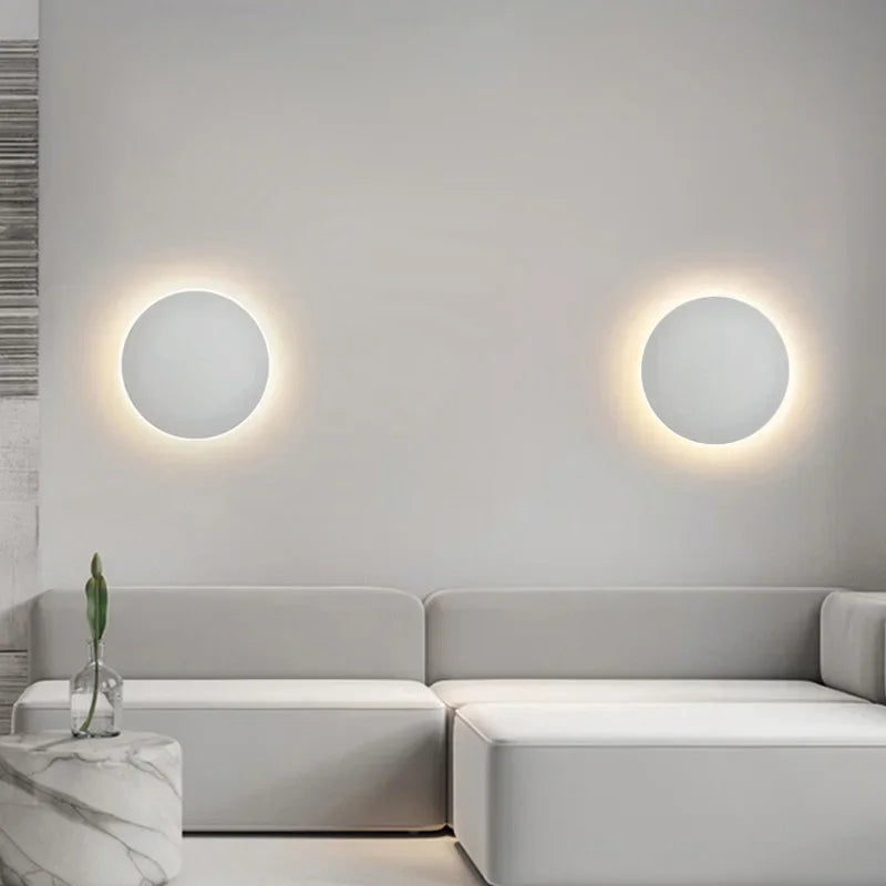 HaloOrb Wall Sconce – Modern Circular LED Light with an Energy-Efficient Design for Home Illumination, providing 10W Warm White Lighting.