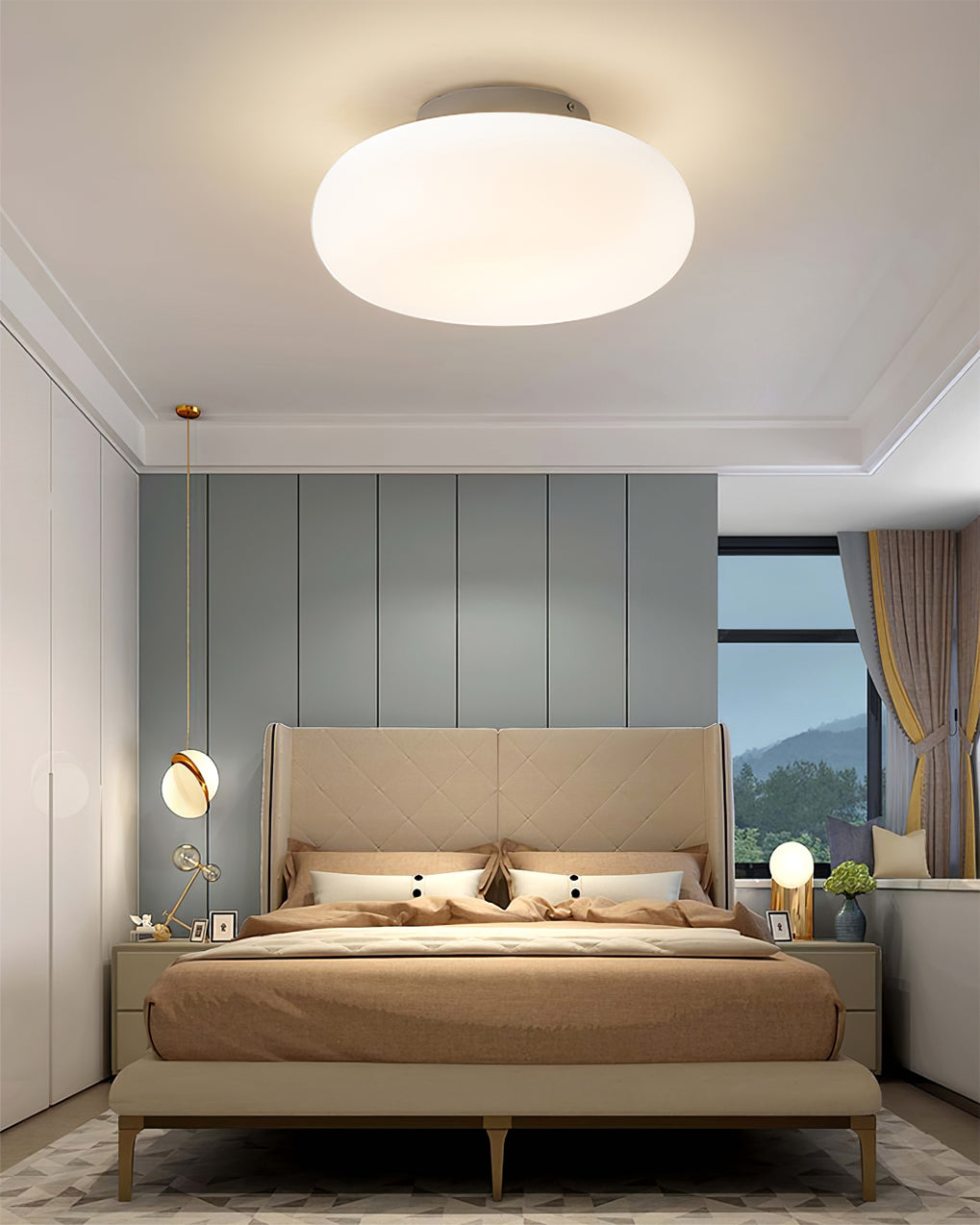 AuraFlush Ceiling Light – Modern LED Indoor Lighting for Home and Office, Energy-Efficient with 20cm to 50cm Diameter Options for perfect fit.