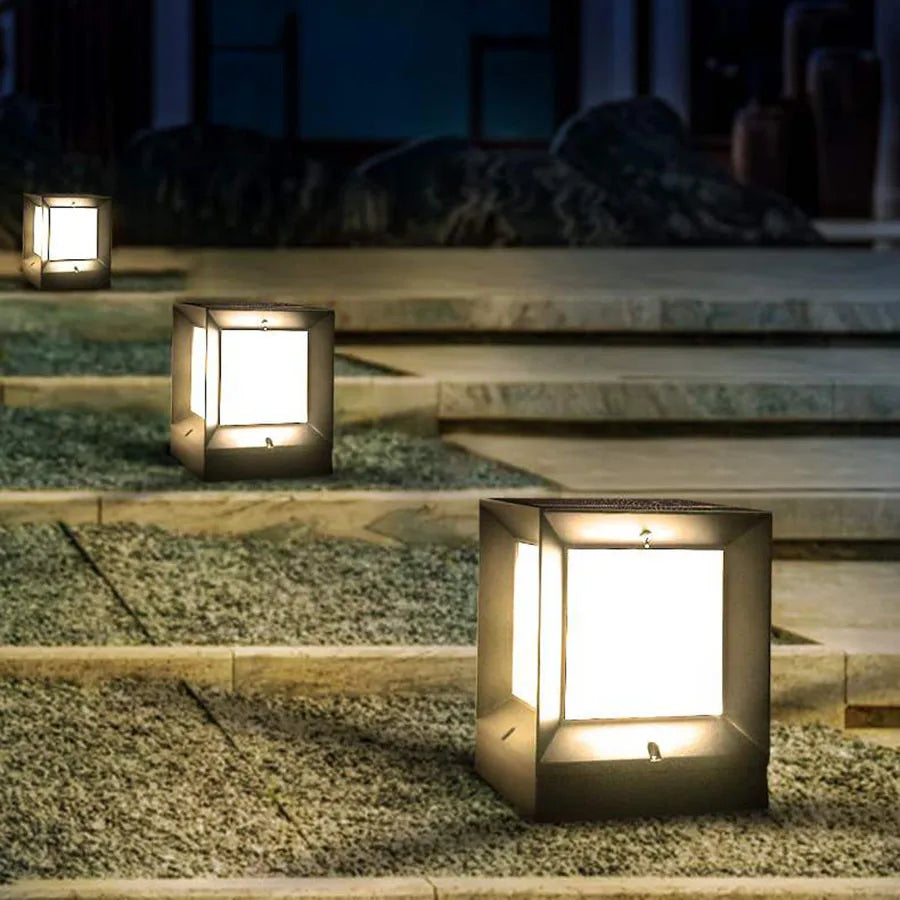 Luxora – Refined Outdoor Cube Light for Landscape Accents