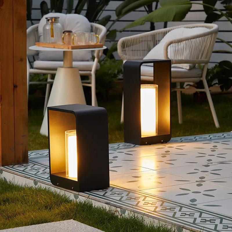 SunGlow | Weatherproof Stainless Steel Solar Lamps for Elegant Garden Lighting