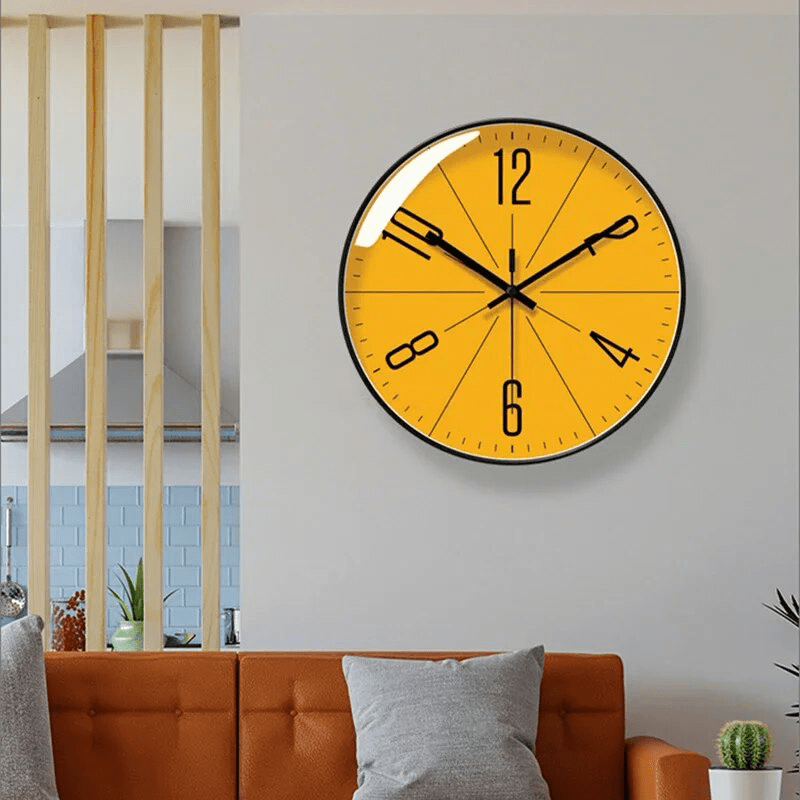 Nordic Modern Wall Clock in Black – Minimalist Decorative Clock for Home and Office