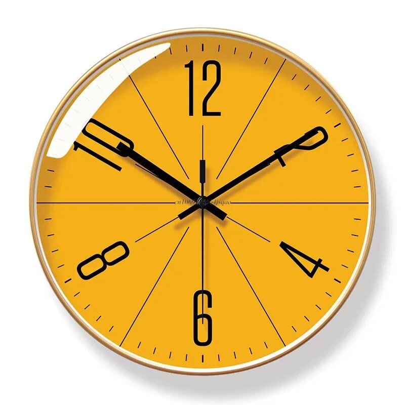 Nordic Modern Wall Clock in Black – Minimalist Decorative Clock for Home and Office