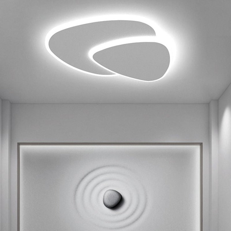 Modern White LED Flush Mount Ceiling Light Fixture – Energy-Efficient Lighting for Home Decor