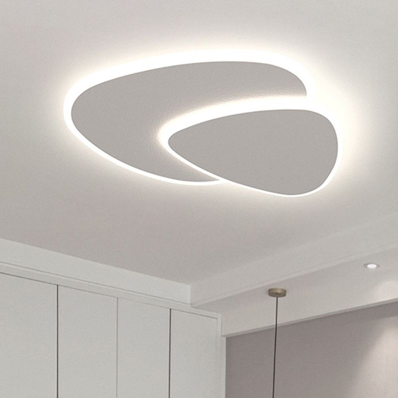 Modern White LED Flush Mount Ceiling Light Fixture – Energy-Efficient Lighting for Home Decor