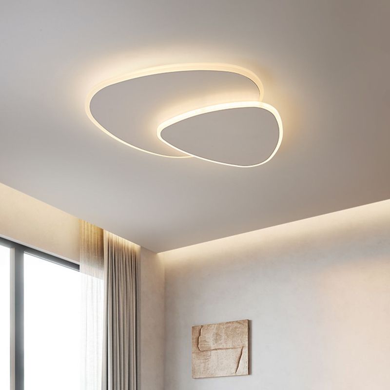 Modern White LED Flush Mount Ceiling Light Fixture – Energy-Efficient Lighting for Home Decor