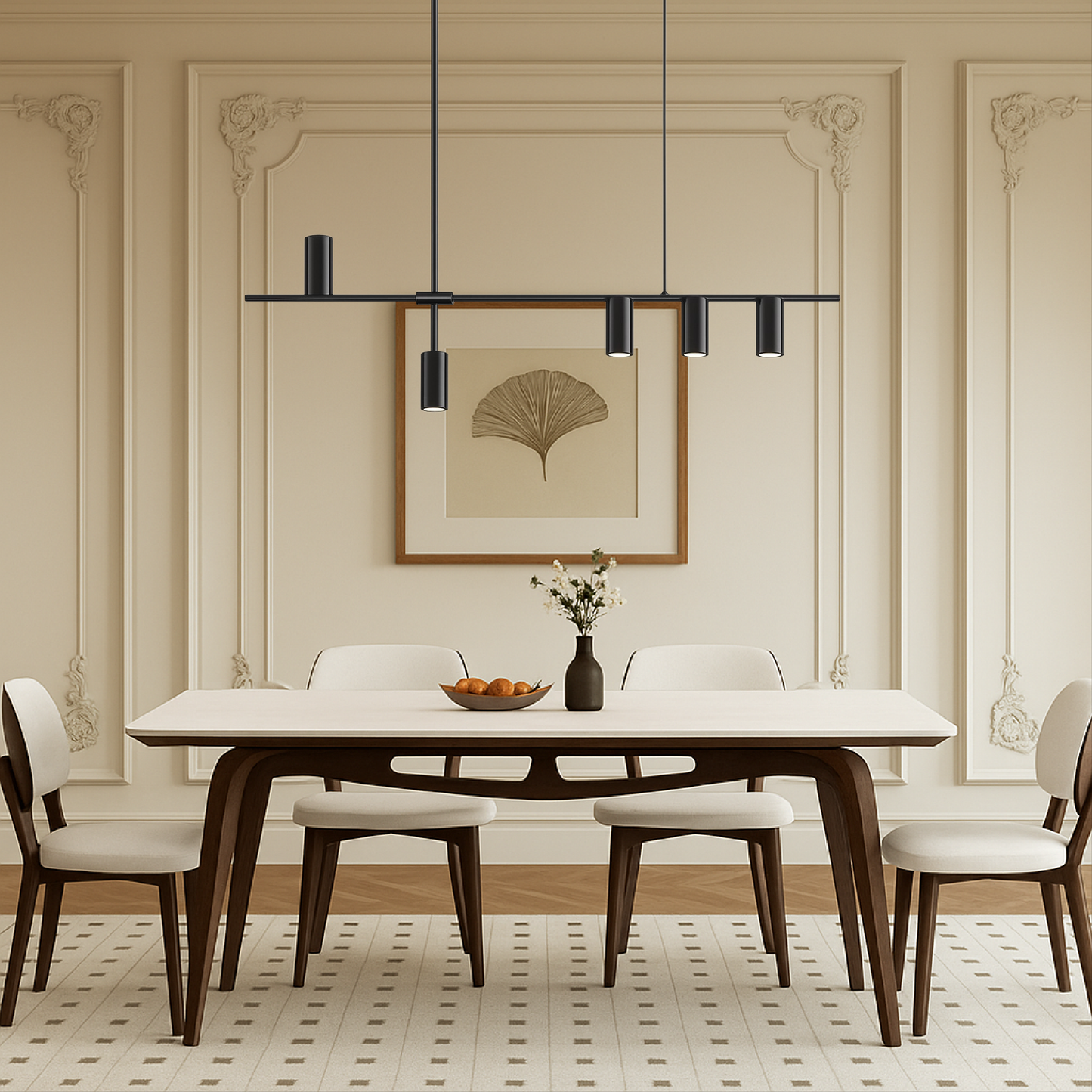 MonoGlow | Minimalist Black Kitchen Ceiling Lamp