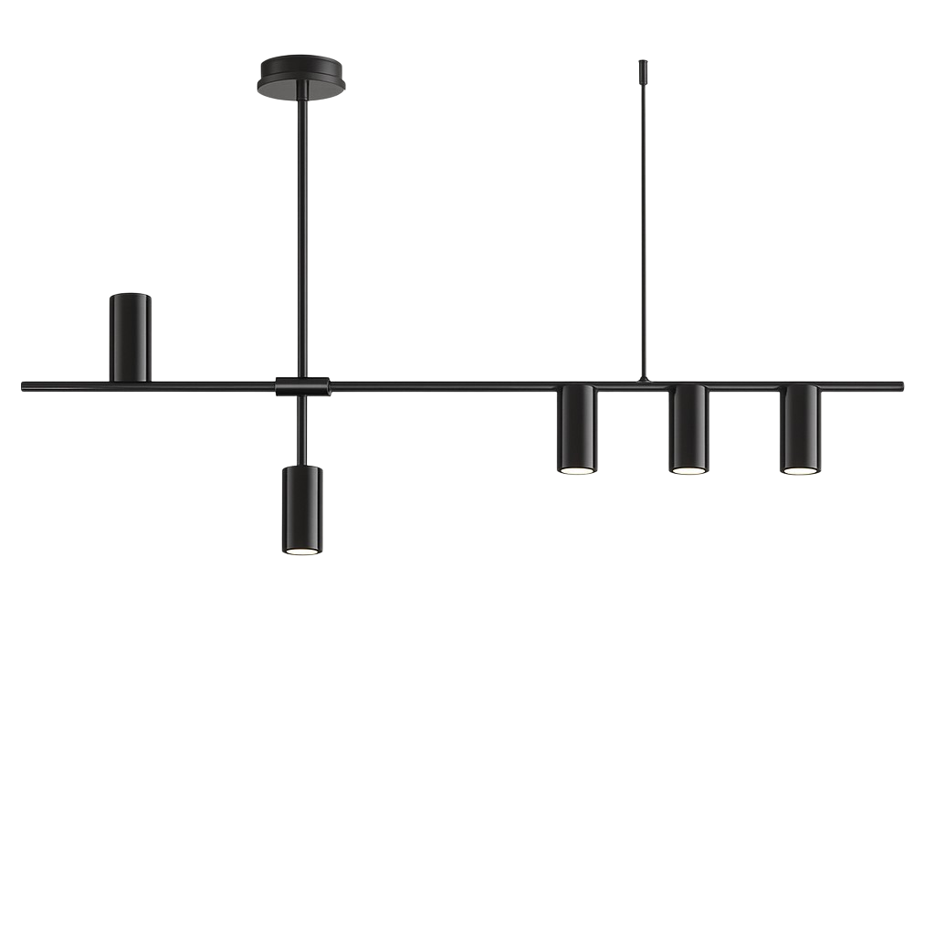 MonoGlow | Minimalist Black Kitchen Ceiling Lamp