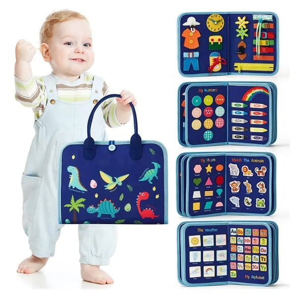 Early Learning Montessori Activity Book – Felt Busy Book for Toddlers and Preschoolers