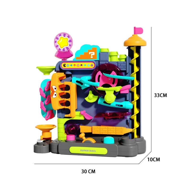 Montessori Educational Toy - Multi-Layer Rolling Ball Track for Interactive Learning, Ideal Learning Toy for 3-5 Year Olds