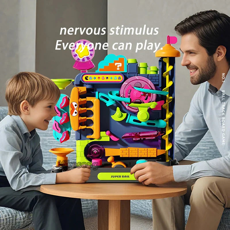 Montessori Educational Toy - Multi-Layer Rolling Ball Track for Interactive Learning, Ideal Learning Toy for 3-5 Year Olds