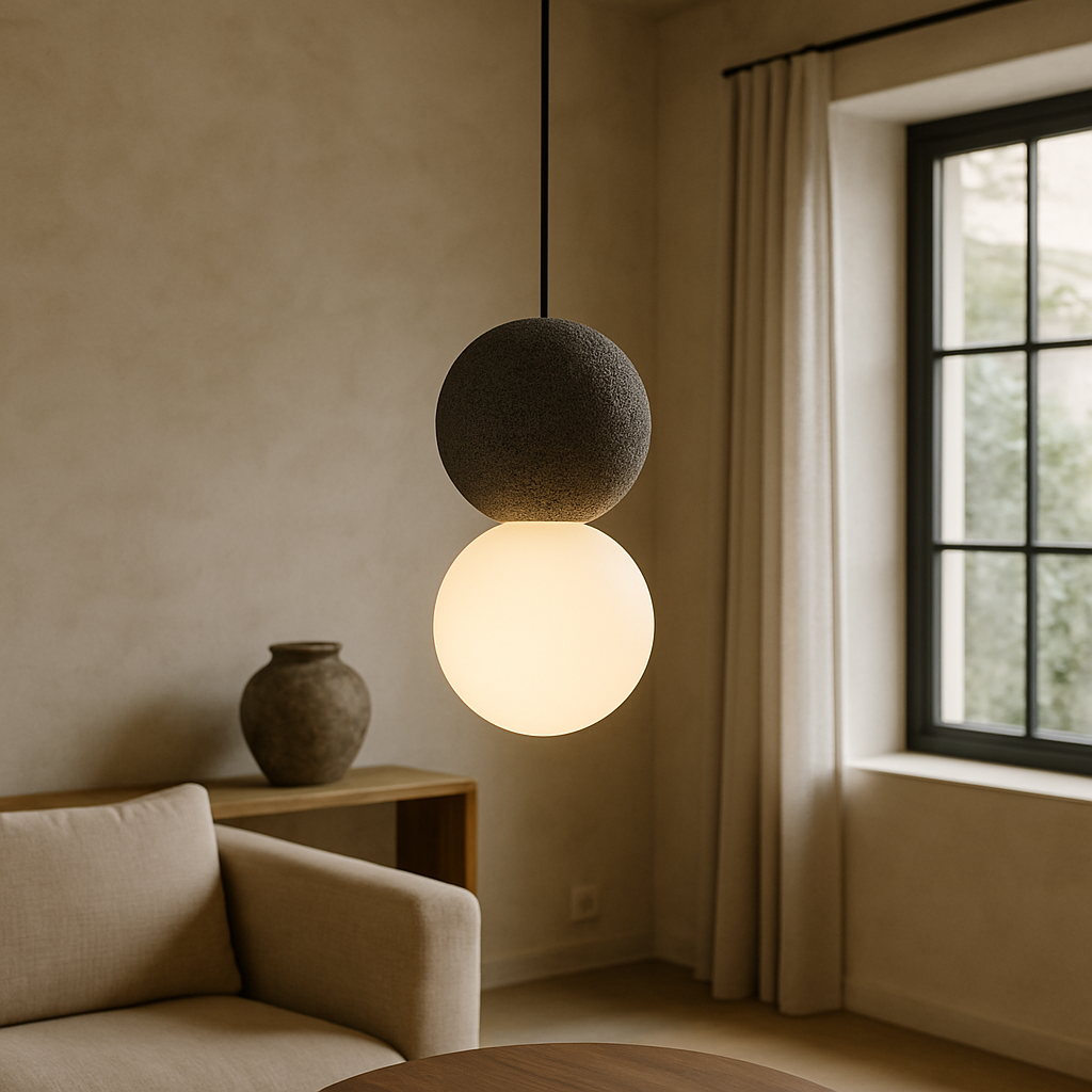 Movia | Elegant Obsidian Glass Pendant Light for Luxury Décor