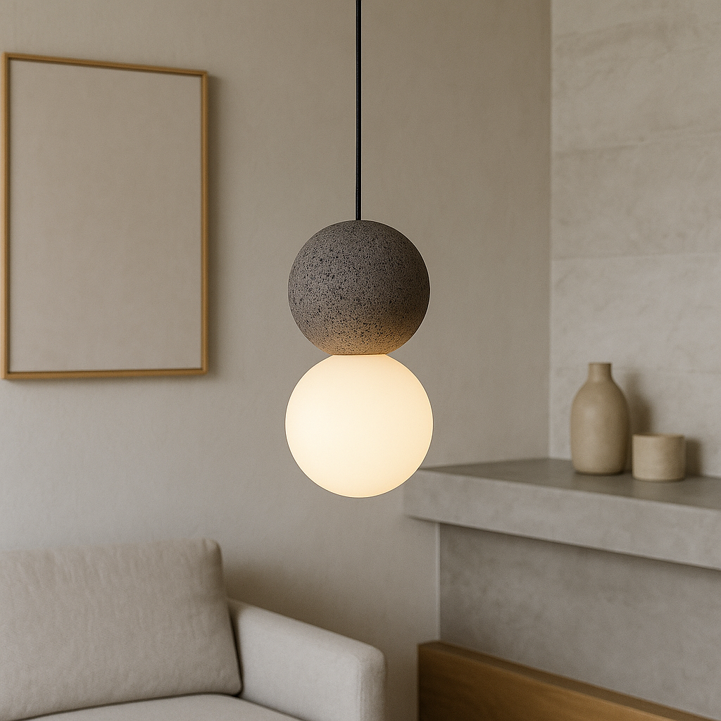 Movia | Elegant Obsidian Glass Pendant Light for Luxury Décor