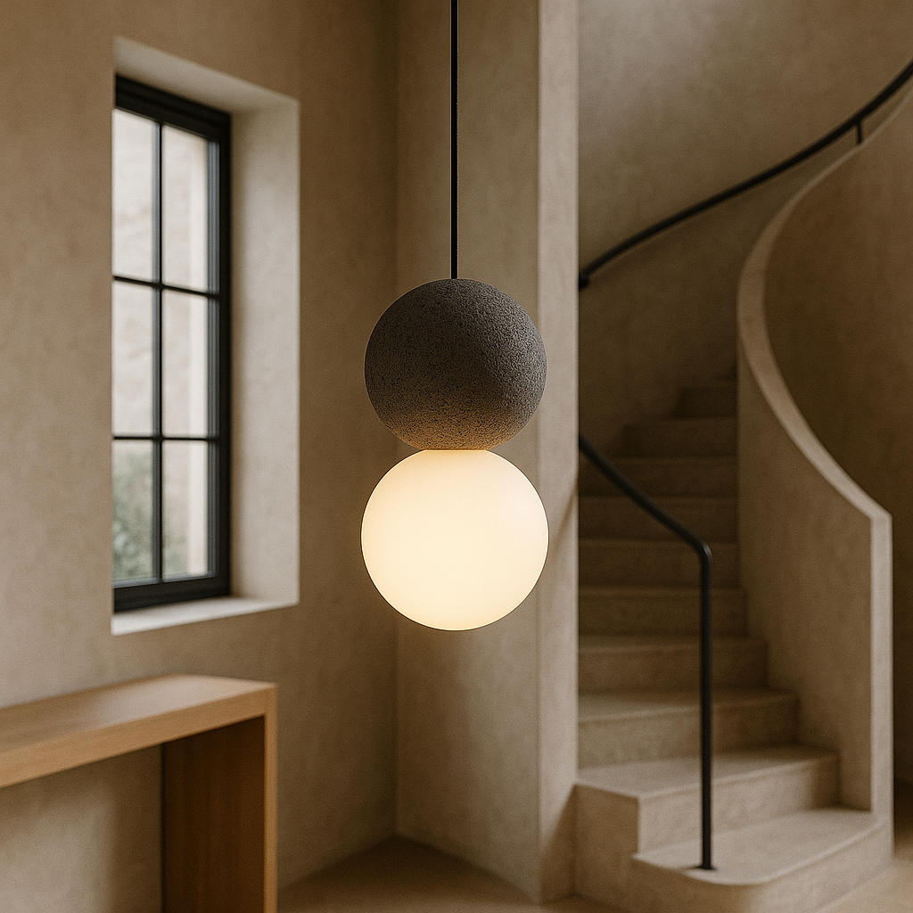 Movia | Elegant Obsidian Glass Pendant Light for Luxury Décor