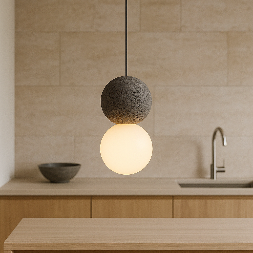 Movia | Elegant Obsidian Glass Pendant Light for Luxury Décor