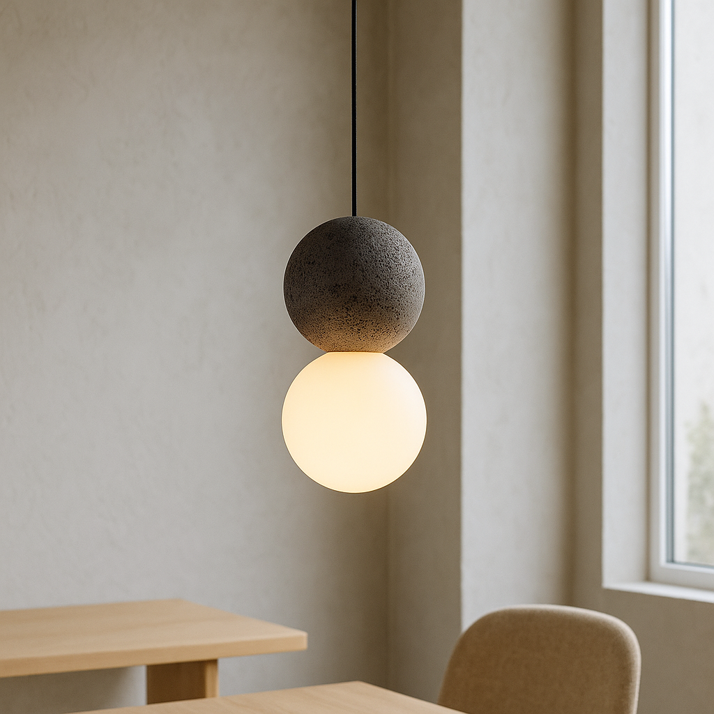 Movia | Elegant Obsidian Glass Pendant Light for Luxury Décor