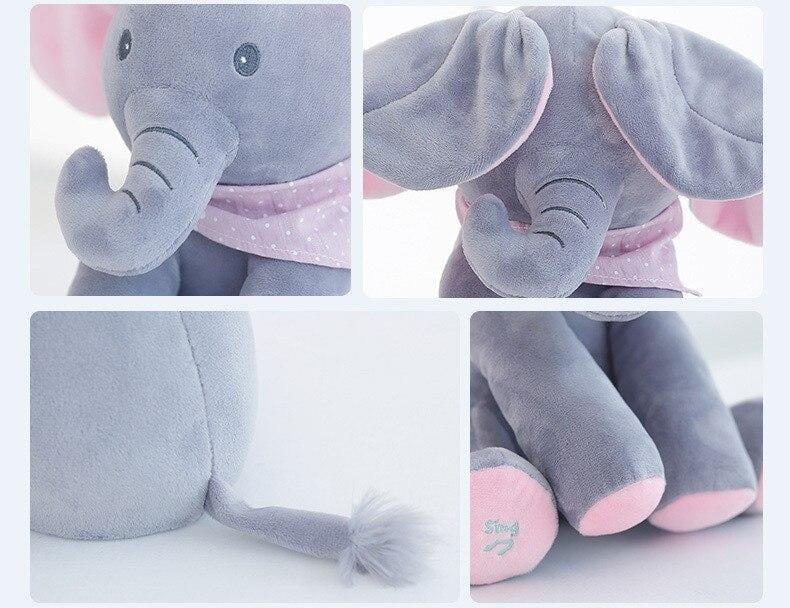 Interactive Plush Elephant – Soft Stuffed Animal with Music and Motion for Children