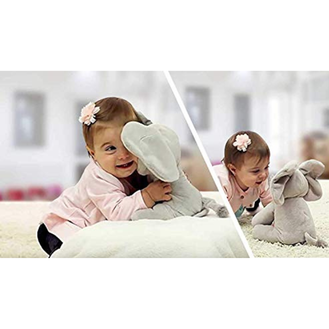 Interactive Plush Elephant – Soft Stuffed Animal with Music and Motion for Children