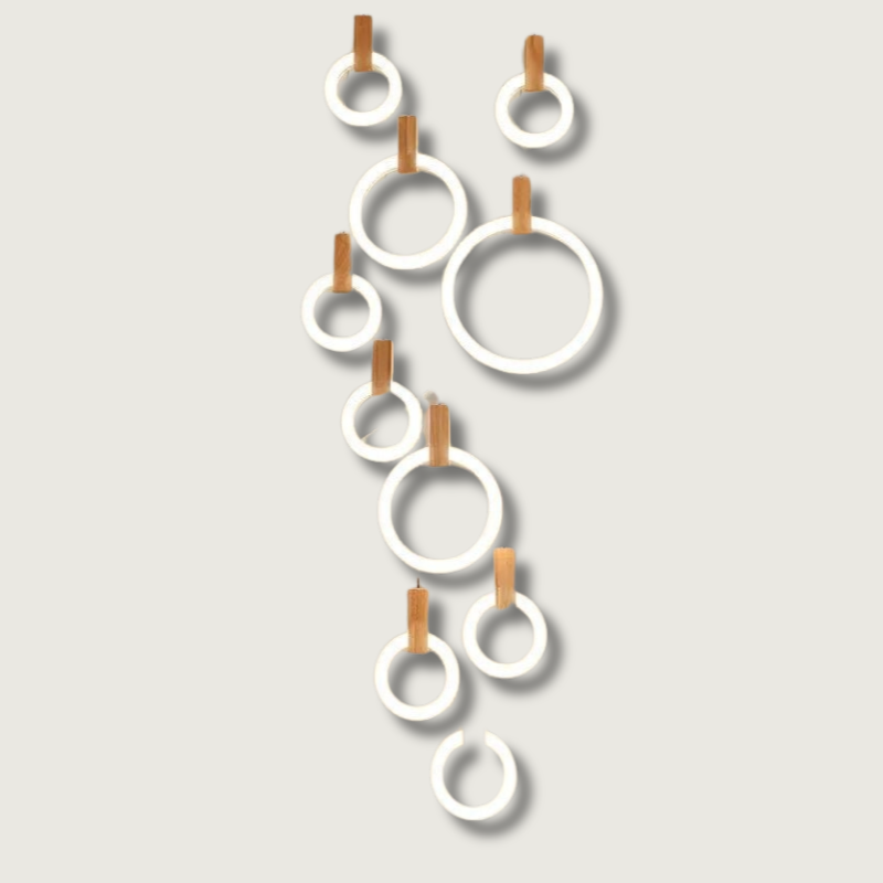 VitaLumen – Modern Wooden Chandelier with Earthy Sophistication