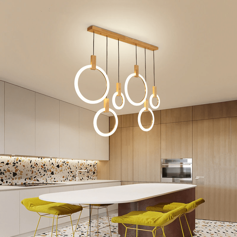 VitaLumen – Modern Wooden Chandelier with Earthy Sophistication