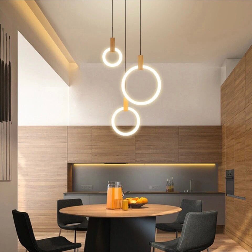 VitaLumen – Modern Wooden Chandelier with Earthy Sophistication