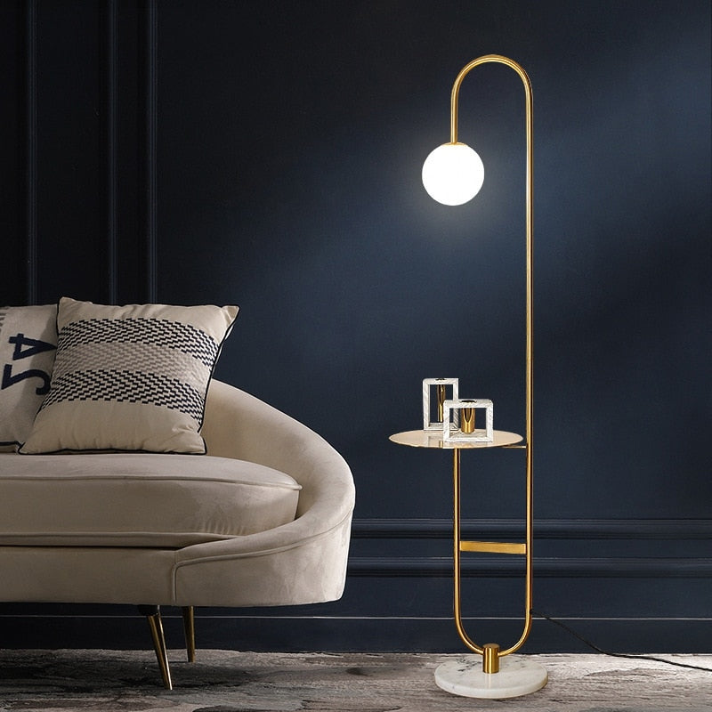 AuraShelf – Scandinavian-Inspired Lamp with Functional Table