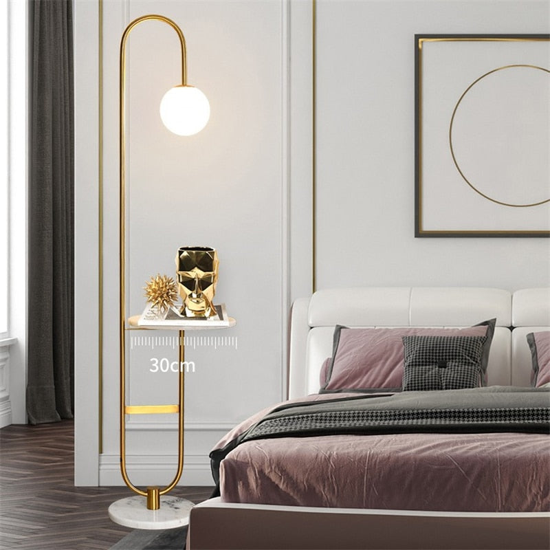 AuraShelf – Scandinavian-Inspired Lamp with Functional Table